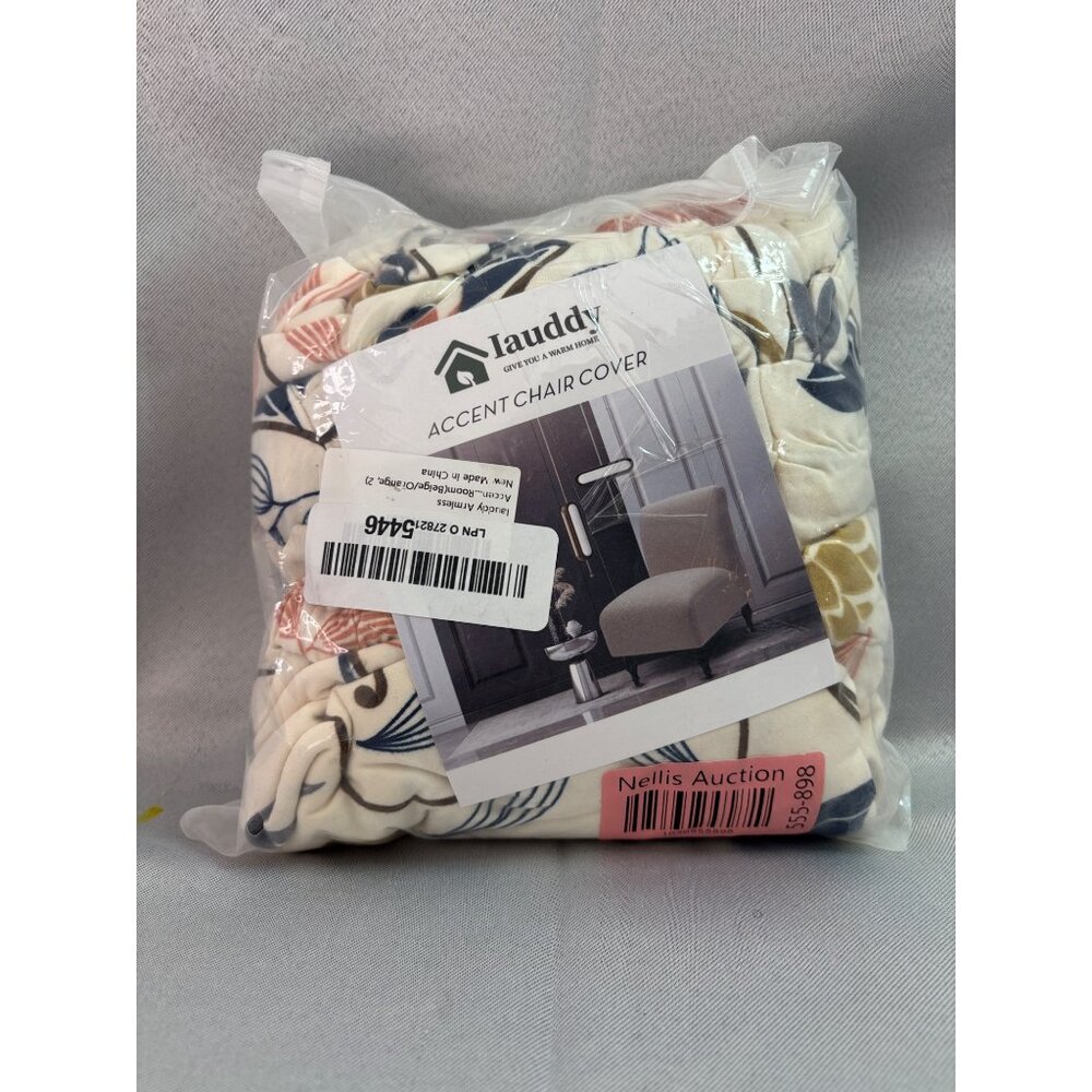 Jauddy Accent Chair Cover With Floral Pattern For Standard-Sized Chairs - Picture 4 of 4